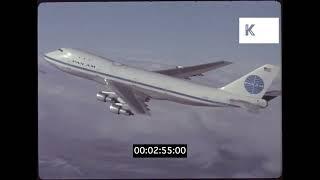 1970s USA, Pan Am Planes in Flight, Air to Air, 35mm