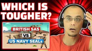 American Reacts to British SAS Soldiers vs US Navy Seals - Military Training Comparison (VS)