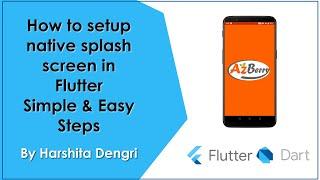 How to create splash screen in Flutter App in simple steps 2021