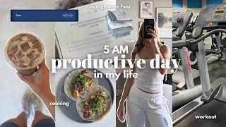 5AM PRODUCTIVE DAY IN MY LIFE  healthy habits, workout & fueling my body