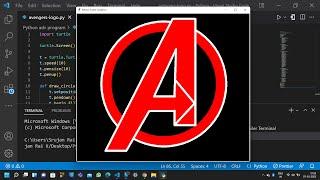 How to Draw Avengers Logo Using Python Turtle | Marvel | Captain America | Iron Man | Thor | Loki |