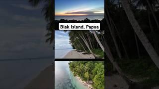 Drone View Biak Island, Papua.         #beach #travel #youtubeshorts #reels #funny #fyp