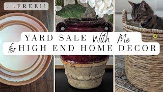 Yard Sale with me \\  Affordable Aesthetic Home Decor \\ Thrifted Designer Dupes