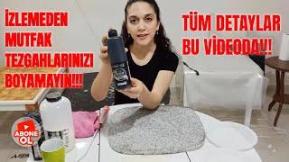 GRANİT MUTFAK TEZGAHI BOYAMA  / BOYANIN DAYANIKLILIK TESTİNİ YAPIYORUZ ! / PART - 1