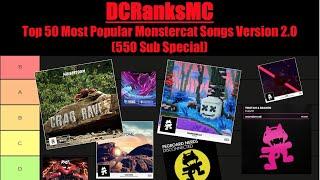 Top 50 Most Popular Monstercat Songs Version 2.0 (550 Sub Special)