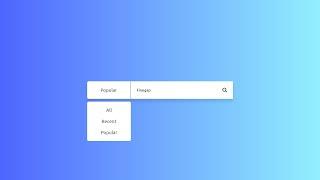 HTML Search Box with Custom Dropdown Menu - Full Tutorial