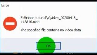 AVS Video Editor Error The Specified File Contains No Video Data / Mengatasi error