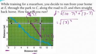 Using the Distance Formula Word Problem