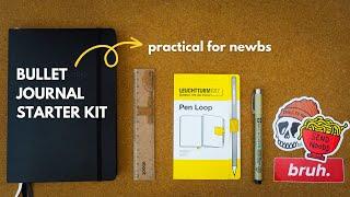 Minimalist bullet journal starter package for beginners