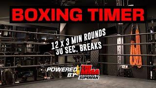 12 Round Boxing Timer (30 Sec. Breaks) | SAVE THIS!