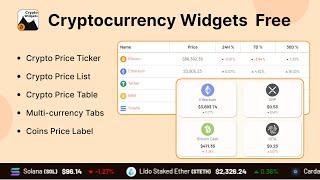 Cryptocurrency widget free plugin | API Settings | Creating a Widget