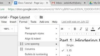 Google Docs - Advanced Formatting and Page Setup