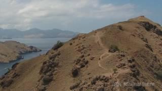 Padar Island Drone Aerial View in Komodo National Park Indonesia