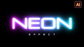 Neon Glow Effect in Illustrator | Neon Effect | Illustrator Tutorial