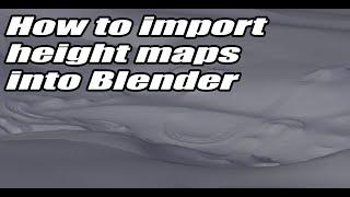 How to Import Heightmap into Blender