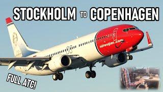 ️‍️ VATSIM Full Flight: Stockholm to Copenhagen! | 737 Flight Example + ATC Subtitles | MSFS