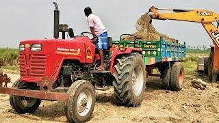 mahindra 585 di sarpanch and JCB 3DX Machine with Tractor Trailer