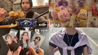  [army vlog | 아미로그] daily life, bt21 shopping, jungkook photocard unboxing, what i eat