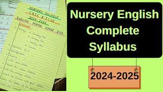 Nursery Class English Syllabus | What To Teach In Nursery English | Nursery Latest Syllabus | 24-25