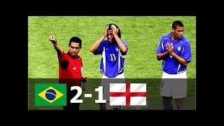 Бразилия - Англия 2-1 - Обзор Матча Четвертьфинала Чемпионата Мира 21/06/2002 HD
