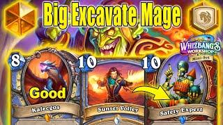 Big Spell Excavate Mage Deck In Standard Ranked is OP At Whizbang's Workshop Mini-Set | Hearthstone