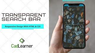 Responsive Transparent Search Bar | HTML CSS Project