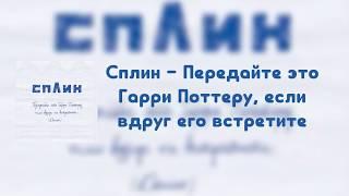 Сплин - Передайте это Гарри Поттеру, если вдруг его встретите (Текст песни)