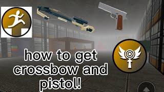How to get Crossbow and pistol in roblox area 51 (Kill House mode)