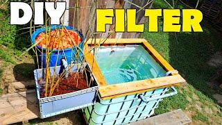 DIY natural filter for BIO ibc tank pool from start to finish