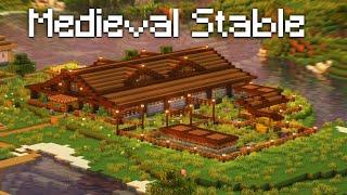 Medieval Stable | FULL TUTORIAL | FREE DOWNLOAD | Timelapse Build