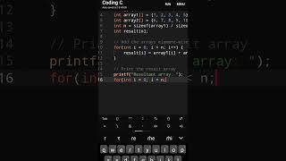 #C10 Sum of Two Array in C programming #coding #tutorialshorts