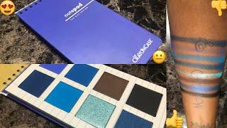 Crayon Case ‘Blue’ Notepad Mini Eyeshadow Palette  - LIVE SWATCHES | WOC