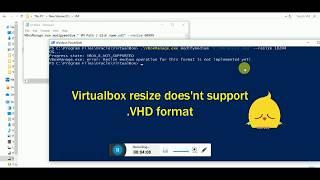 How to fix Virtualbox disk resize error | .vhd not supported