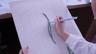 punch needle embroidery：Garden 2 Full Tutorial