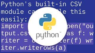 Writing a Python list of lists to a csv file