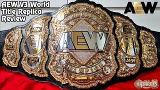 NEW AEW V3 World Championship Title Replica Belt Review - HazardF5 WWE Belt Review