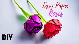 DIY Paper Roses | How to make paper rose | Paper flowers #diy #paperrose #craft #paperflowers