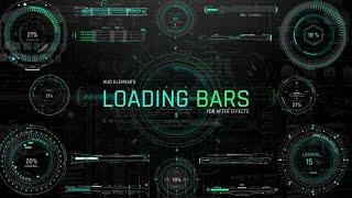 HUD Elements Loading Bars ( After Effects Template )  AE Templates