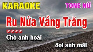 Karaoke Ru Nửa Vầng Trăng Tone Nữ Nhạc Sống | Nguyễn Linh