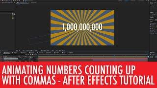 Animated number count with commas in After Effects