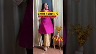 How to tall in Indian wear #indianwear #shortgirl #ethnicwear #stylingtips #looktall #westernoutfit