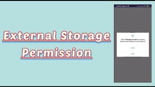 How to request for External Storage Permission | Android Studio Tutorial