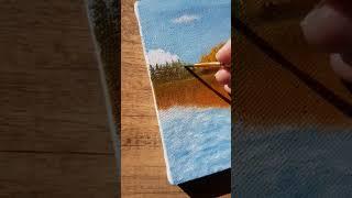 Beautiful landscape painting | Autumn landscape painting | How to paint landscape