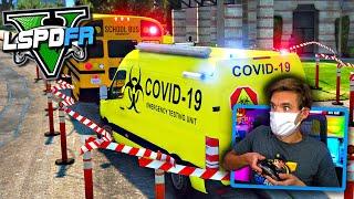COVID-19 Unit quarantines a school bus full of kids! (LSPDFR GTA 5 Police Mod) #GTA5LSPDFR
