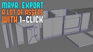 Maya to UE5 Workflow: Quickly Export A Lot of Static Meshes from Maya to UE5 with a 1-CLICK