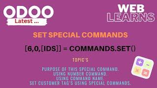 Set special commands in Odoo | [6,0,ids] development tutorial