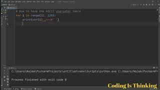 How to print ascii code in python | English