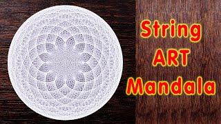 String art Mandala | Rainbow string art | Round shaped String art | How to do string art