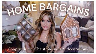 HOME BARGAINS CHRISTMAS SHOP WITH ME + HAUL & GIFT IDEAS