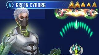 WindWings: Space Shooter, Galaxy Attack Characters GREEN CYBORG & MOLTEN CORE  stage 100 GAMEPLAY